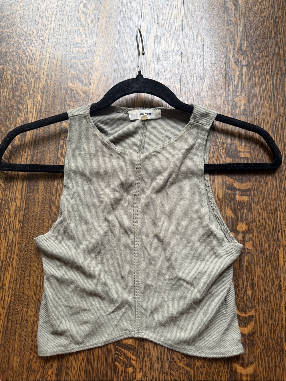 Joah Brown Sleeveless Crop Top